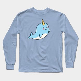 Cute Narwal Doodle Long Sleeve T-Shirt